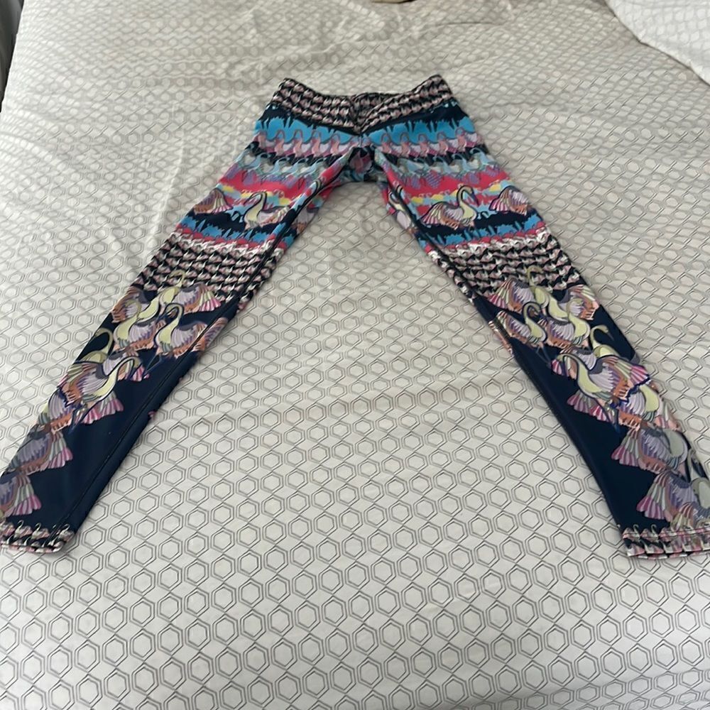NUX flamingo pattern yoga leggings XS